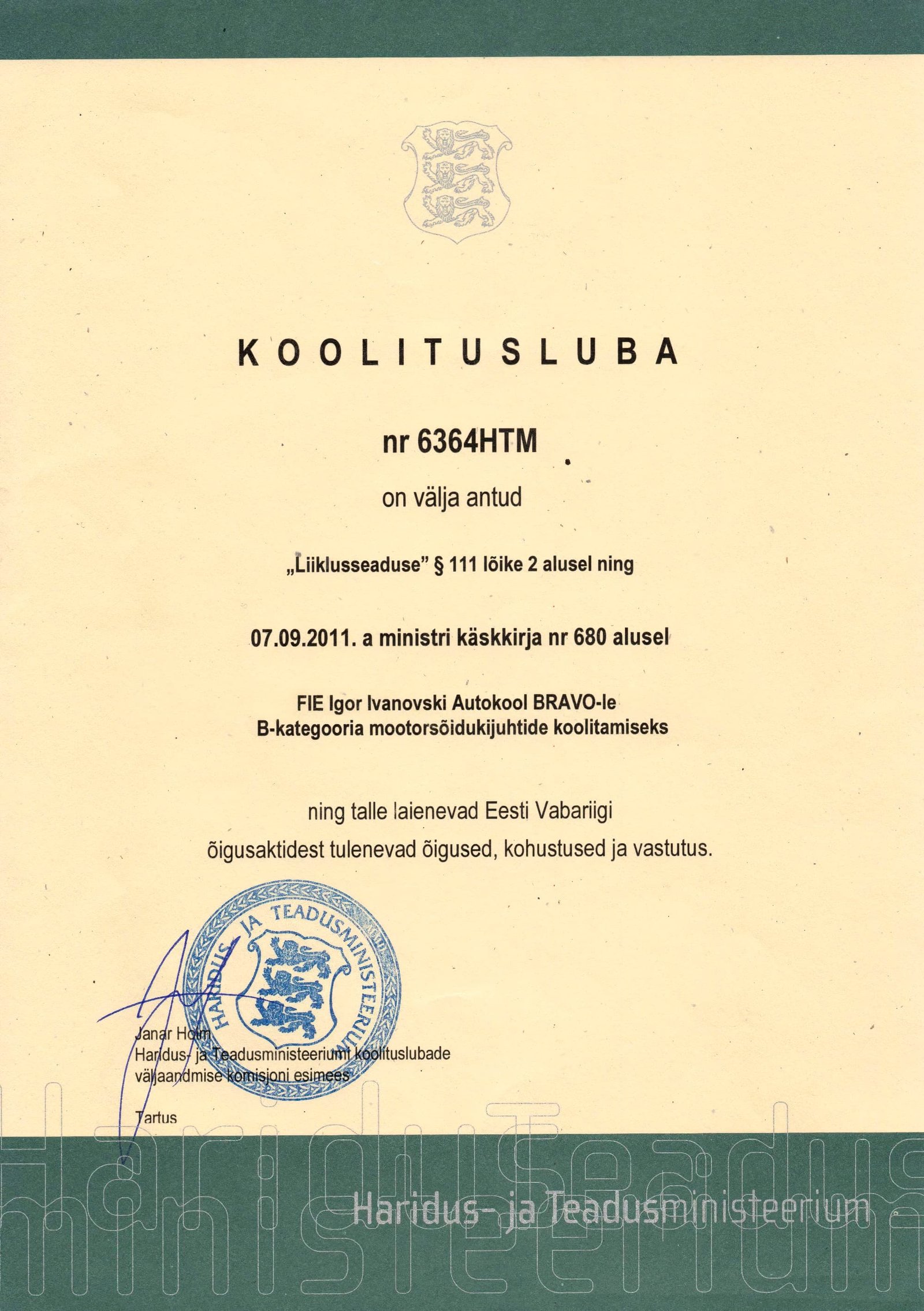 Training License